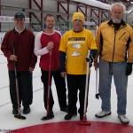 2012 Diamond City bonspiel Champions: (l-r) Ian Webb, Aaron Dubberly, Rich Ashford, and Don Baird.